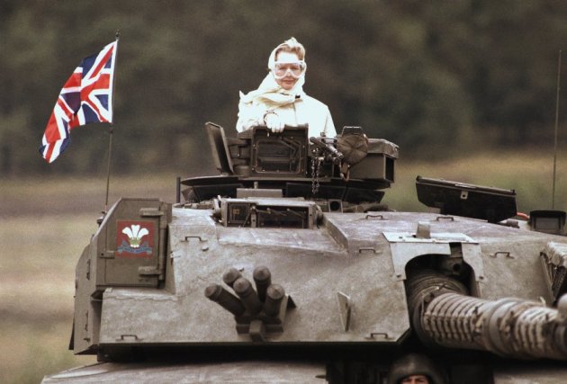 by-1986-thatcher-looked-pretty-comfortable-riding-in-the-turret-of-a-tank