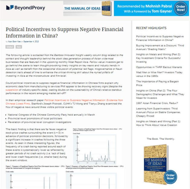 Political Incentives to Suppress Negative Financial News