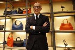 Marco Bizzari, President and Chief Executive Officer of Bottega Veneta, poses during an interview with Reuters at the Bottega Veneta's shop in Paris